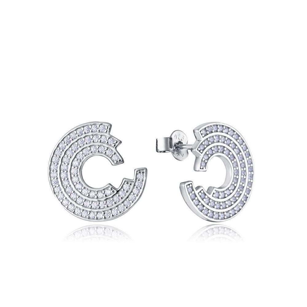 Pendientes Viceroy Jewels de plata de ley con baño de rodio y circonitas para mujer