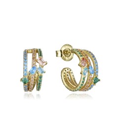 Pendientes Viceroy Jewels de plata de ely con baño de oro y circonitas para mujer