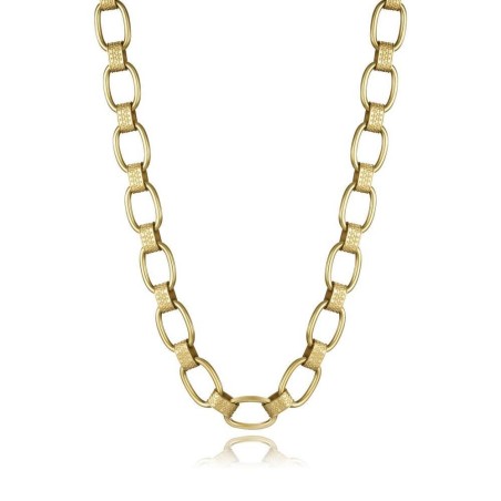 COLLAR ACERO IP DORADO ESLABONES SRA FN