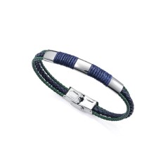 PULS ACERO Y PIEL AZUL Y VERDE CORDON SR FN