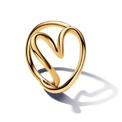 Anillo con un recubrimiento en oro de 14k Corazón Forma Orgánica​