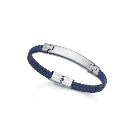 Pulsera Viceroy Fashion de acero y piel azul para hombre