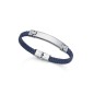 Pulsera Viceroy Fashion de acero y piel azul para hombre