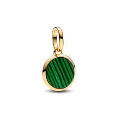 763389C01 - Charm Mini Medallón Grabable Pandora ME con un recubrimiento en oro de 14k Verde 