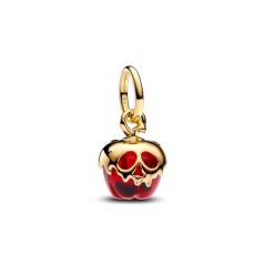 Charm Colgante con un recubrimiento en oro de 14k Manzana Reina Malvada Villanos de Disney