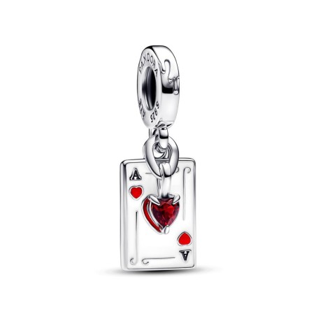 Charm Colgante Doble en plata de ley Reina de Corazones Villanos de Disney