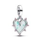 Charm Colgante Doble en plata de ley Amistad Opalescente