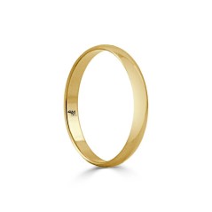 Alianza de oro amarillo 18K en 3 mm acabado brillo