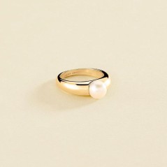 2280100-294-54 - Anillo fino RIN1MARGAUX acabado Perla / Oro 