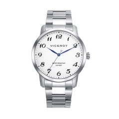 41145-05 - Reloj de Acero para Hombre Viceroy Bicolor con Esfera Blanca y Números Árabes