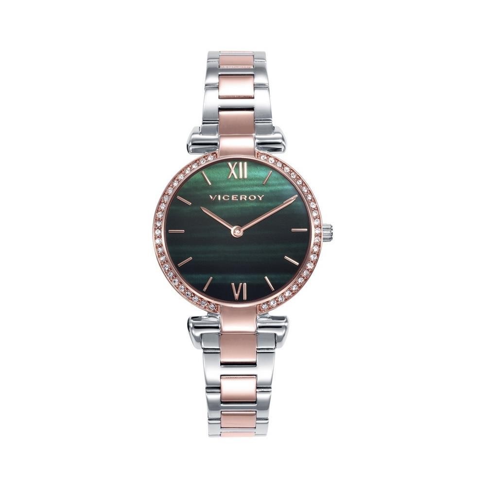 Reloj Viceroy Chic Mujer 42446-63 Plateado, Rosado y Verde - Elegancia Femenina