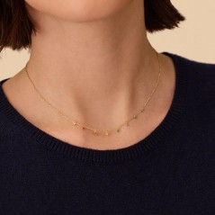 2690219-256-TU - Collar Corto Iris con Circonitas Multicolor en Oro | Agatha París