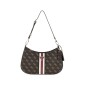 Bolso GUESS Noelle Top Zip Shoulder - Marrón con Logotipo 4G | Modelo HWQS7879180-BNL