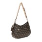 Bolso GUESS Noelle Top Zip Shoulder - Marrón con Logotipo 4G | Modelo HWQS7879180-BNL