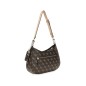 Bolso GUESS Noelle Top Zip Shoulder - Marrón con Logotipo 4G | Modelo HWQS7879180-BNL