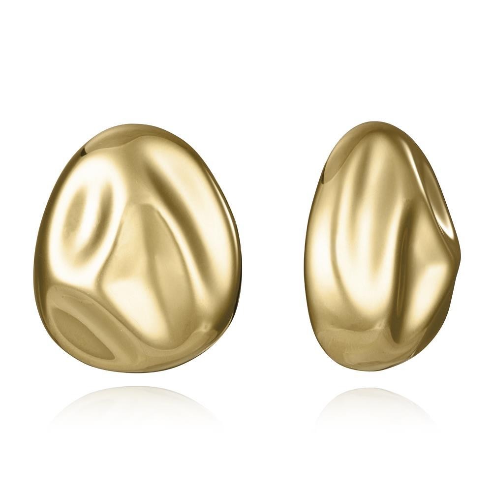 Pendientes Viceroy Fashion 15160E01012 de Acero IP Dorado con Diseño de Abolladuras