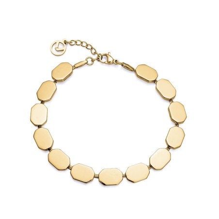 15159P01012 - Pulsera Viceroy Fashion 15159P01012 de Acero IP Dorado con Placas Elegantes