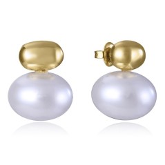 14203E01012 - Pendientes Viceroy Fashion 14203E01012 de Acero IP Dorado con Perla Sintética