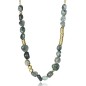 Collar Viceroy Fashion 15156C09016 de Acero IP Dorado con Piedras Naturales de Jaspe Verde