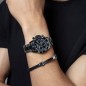 75379P01010 - Pulsera Viceroy Fashion 75379P01010 de Acero con Piel Negra Trenzada