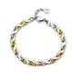 14176P01012 - Pulsera Viceroy Fashion 14176P01012 de Eslabones en Acero y Dorado para Mujer