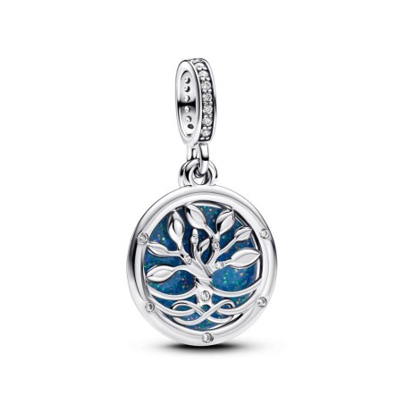 Charm Colgante en plata de ley Árbol del Infinito que brilla en la oscuridad | Pandora Oficial