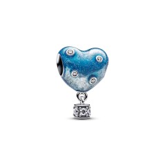 793595C01 - Charm en plata de ley Globo Aerostático Corazón | Pandora Oficial