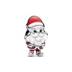 Charm en plata de ley Santa Claus Feliz | Pandora Oficial