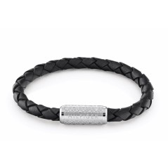 2790479 - Pulsera Viceroy Tommy Hilfiger de piel negra y acero para hombre