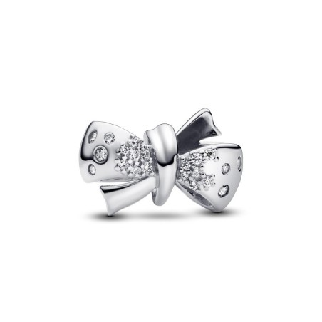 Charm en plata de ley Lazo Brillante | Pandora Oficial