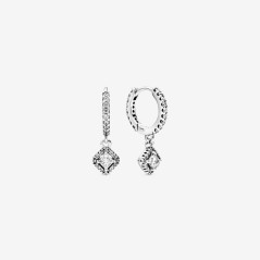 298503C01 - Pendientes Pandora Timeless con Circonita Cúbica Cuadrada en Plata de Ley