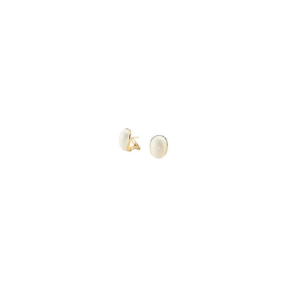 Pendientes Agatha Paris Baño Oro y Esmalte Marfil - Colección Nº 13 de María Pombo