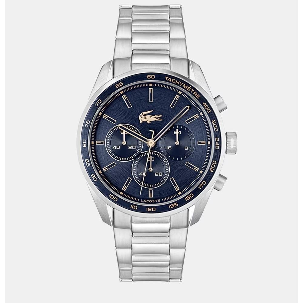 2011380 - Reloj Lacoste Boston Hombre Plateado y Azul Cronógrafo 2011380 - Elegancia y Funcionalidad