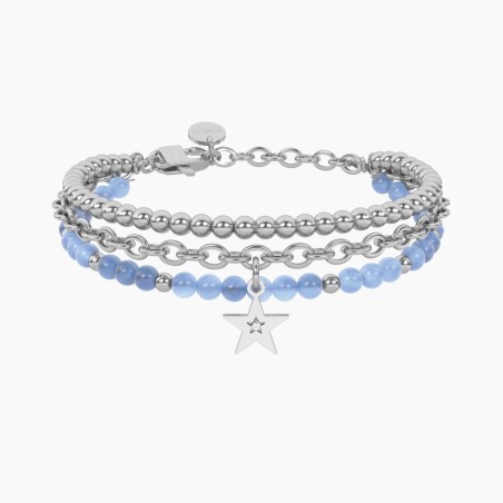 ES732320 - Pulsera de Jade Azul con Estrella - Brilla