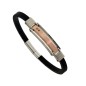 6083P09010 - Pulsera Viceroy Fashion acero bicolor e ip rosa. Caucho.