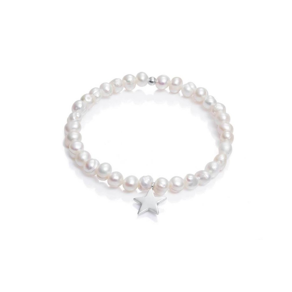 Pulsera Viceroy Jewels de plata de ley con perlas elastica con charm de estrella