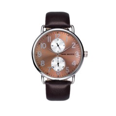 HC3011-45 - Reloj Mark Maddox de Hombre. Correa de piel de color marron. Esfera redonda.  