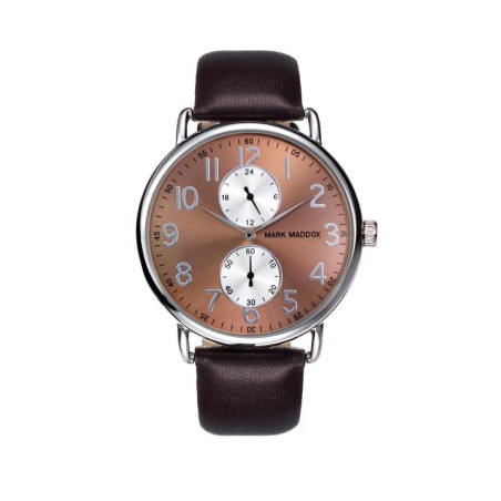 HC3011-45 - Reloj Mark Maddox de Hombre. Correa de piel de color marron. Esfera redonda.  