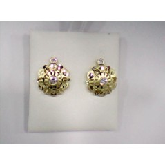 RR-8033 - PENDIENTES CUBANA REDONDA 14 MM GRANDE CATALAN