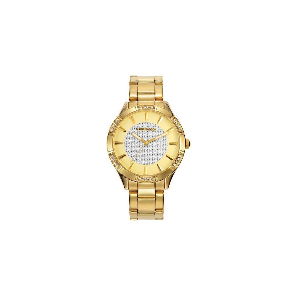 MM0001-97. - Reloj Mark Maddox de Mujer.  Esfera redonda de color dorado 