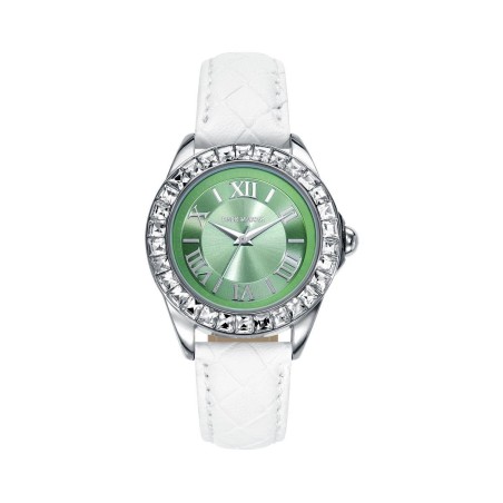 MC3020-63 - Reloj Mark Maddox de Mujer. Modelo MC3020-63. Correa de piel de color blanco. Esfera redonda de color verde. 