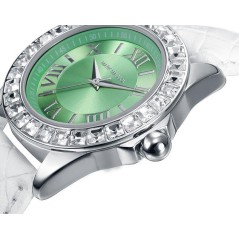 MC3020-63 - Reloj Mark Maddox de Mujer. Modelo MC3020-63. Correa de piel de color blanco. Esfera redonda de color verde. 