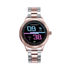 401152-40 - PACK RELOJ SMART ACERO IP ROSA BRAZALETE Y CORREA