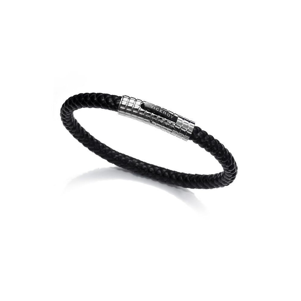 6096P09010 - Pulsera Viceroy Fashion de acero bicolor e ip negro para hombre.