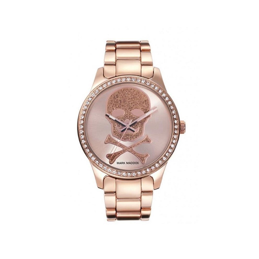 MM0016-20 - Reloj Mark Maddox de Mujer. Modelo MM0016-20. Brazalete de metal e ip rosa. Esfera redonda de color salmon. 