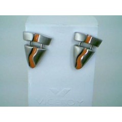 2142E01019 - PENDIENTES ACERO ART. DECO