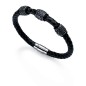 6216P01010 - Pulsera en acero y piel para hombre