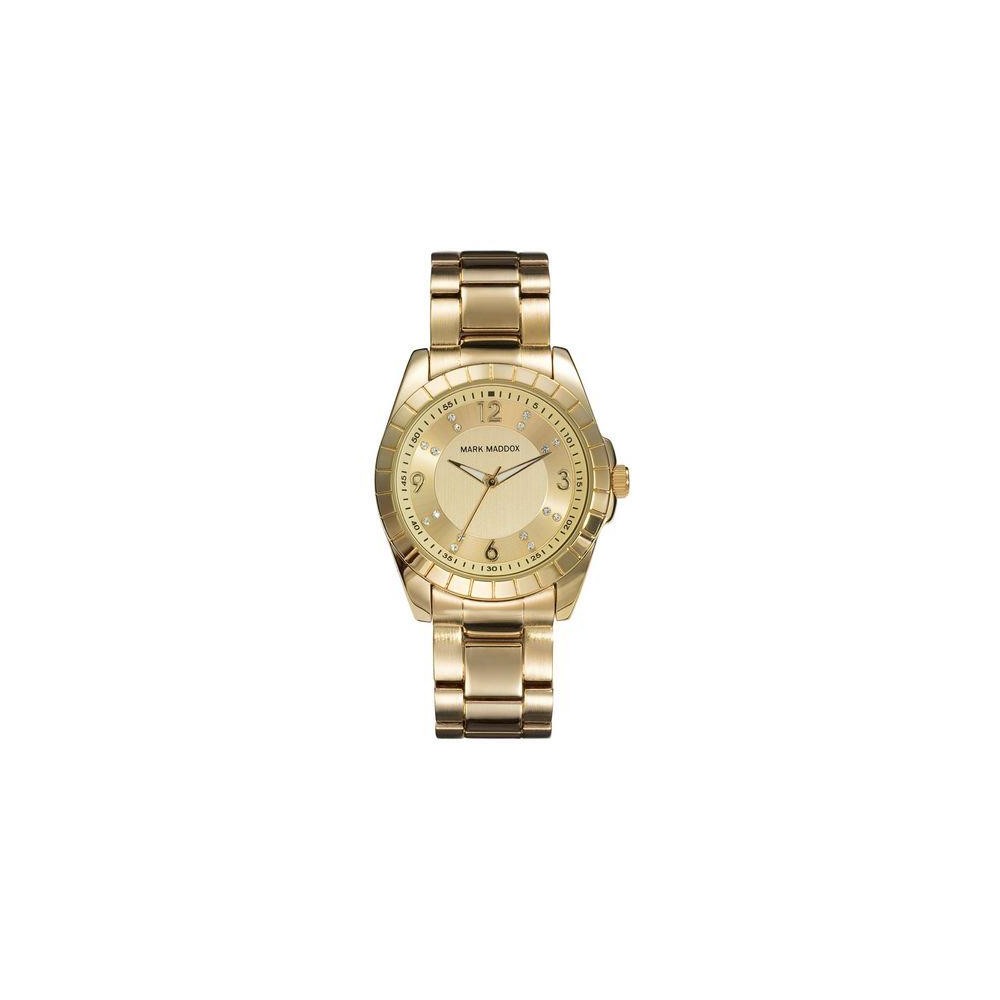 MM3009-95 - Reloj Mark Maddox de Mujer.  Esfera redonda de color dorado 