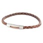 6075P01011 - Pulsera Viceroy Fashion de acero bicolor Ip marron y piel marron.