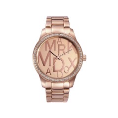 MM0011-90 - Reloj Mark Maddox de Mujer. Brazalete de metal e ip rosa. Esfera redonda de color salmon. 